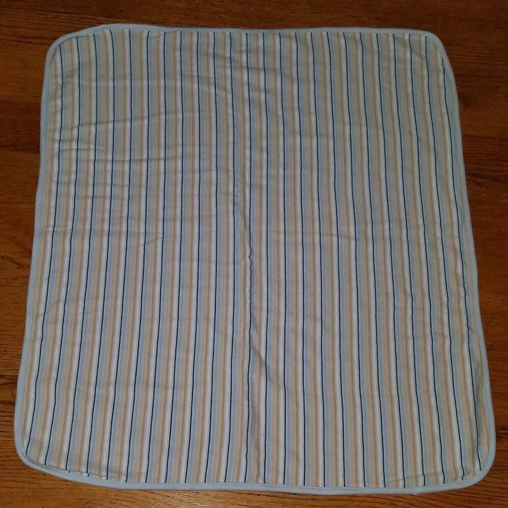 First Impressions Blue Baby Blanket Lovey Striped Giraffe Lion Elephant Animals